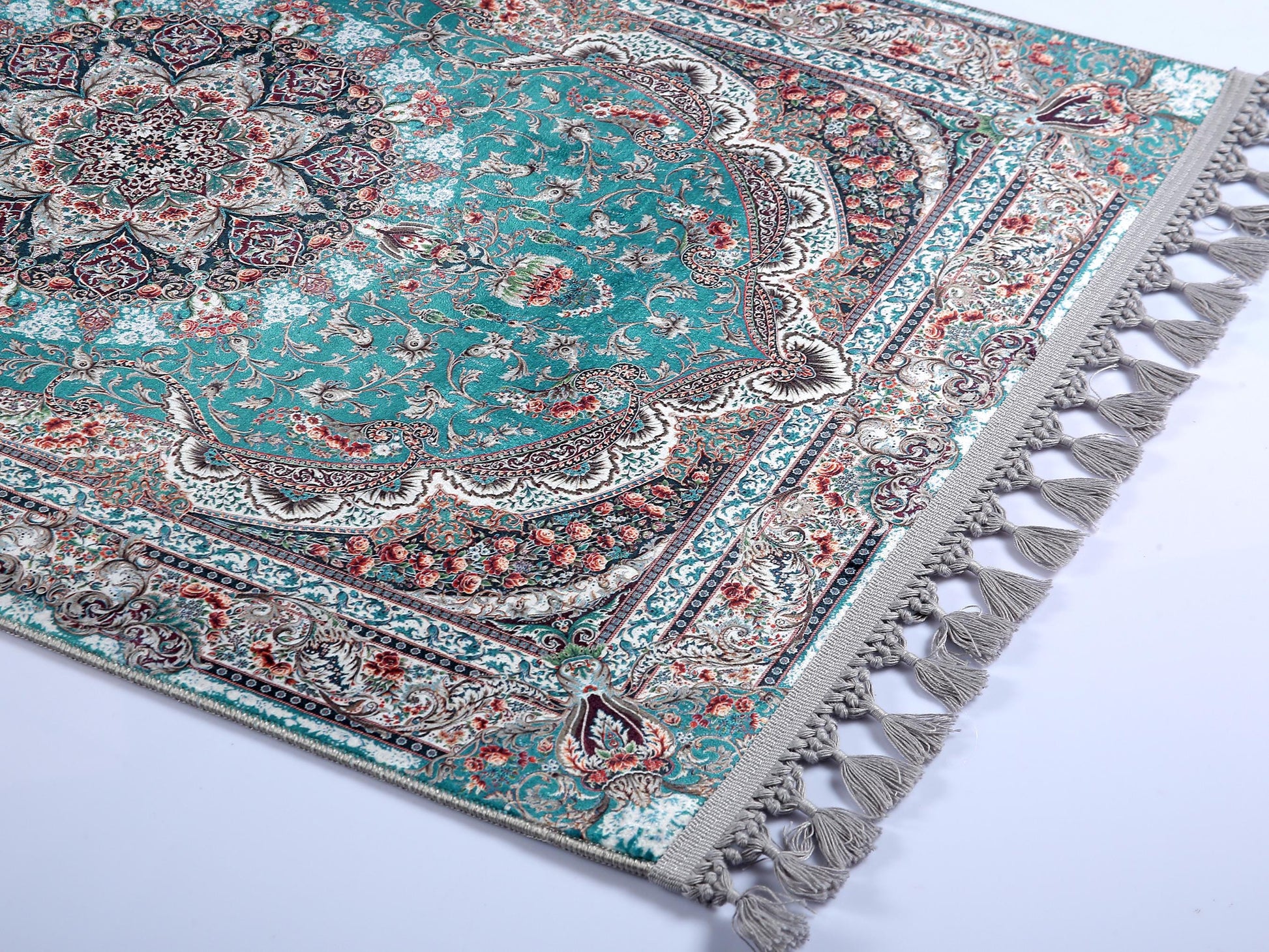 Turkish Prayer Rug, Traditional Ottoman Design, Muslim Seccade