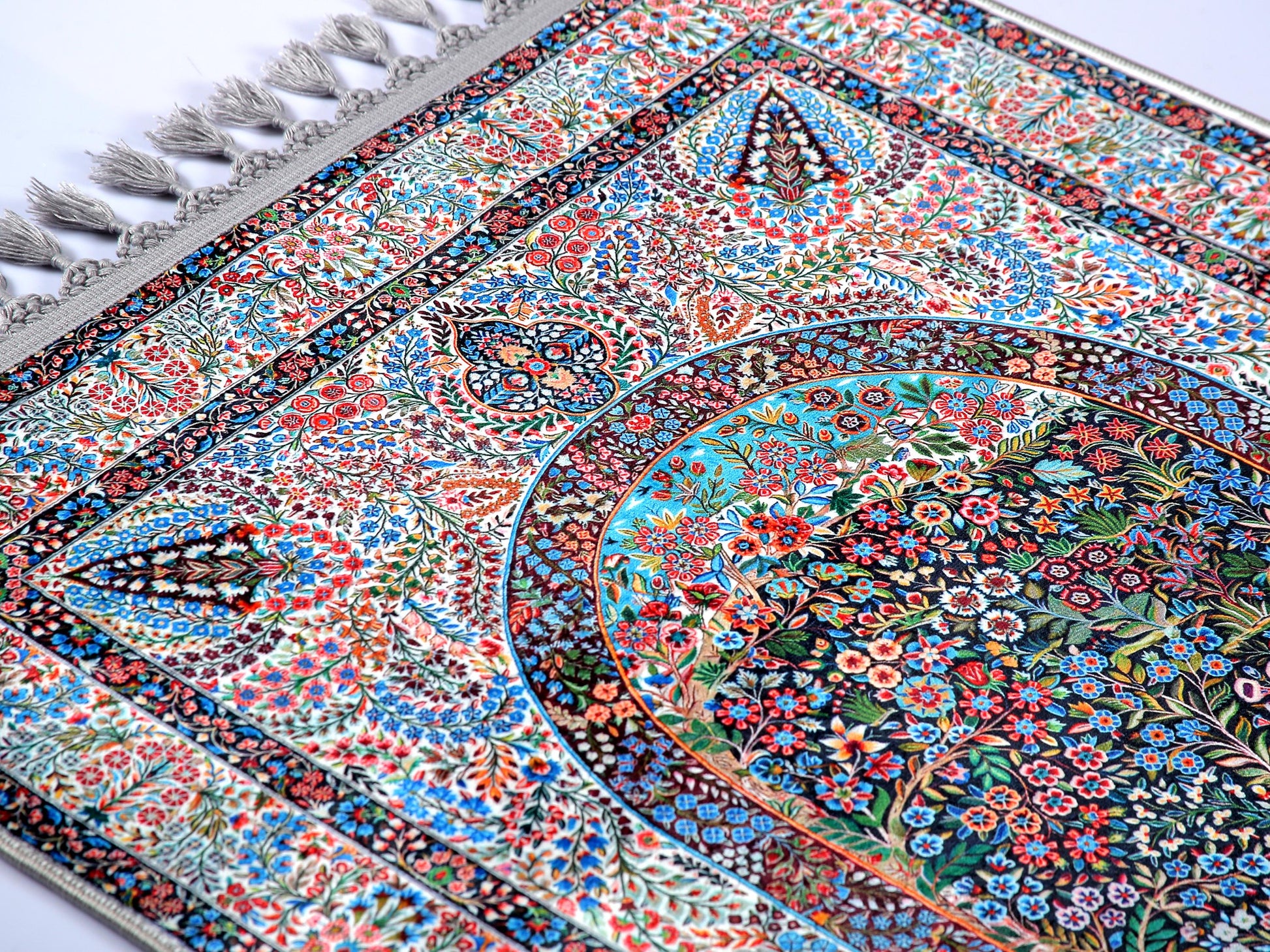 Turkish Prayer Rug, Ottoman Design, Soft Muslim Prayer Mat