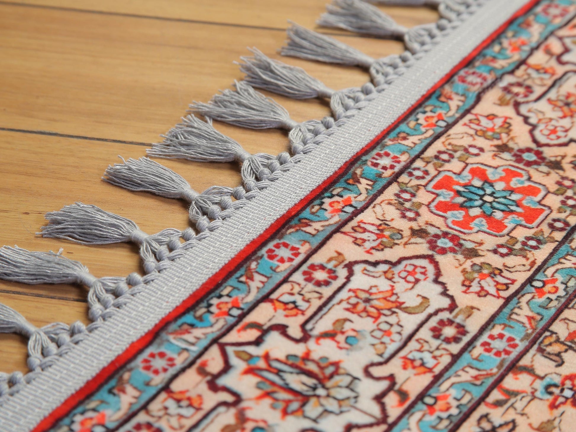 Turkish Prayer Rug, Soft Muslim Prayer Mat, Ottoman Design