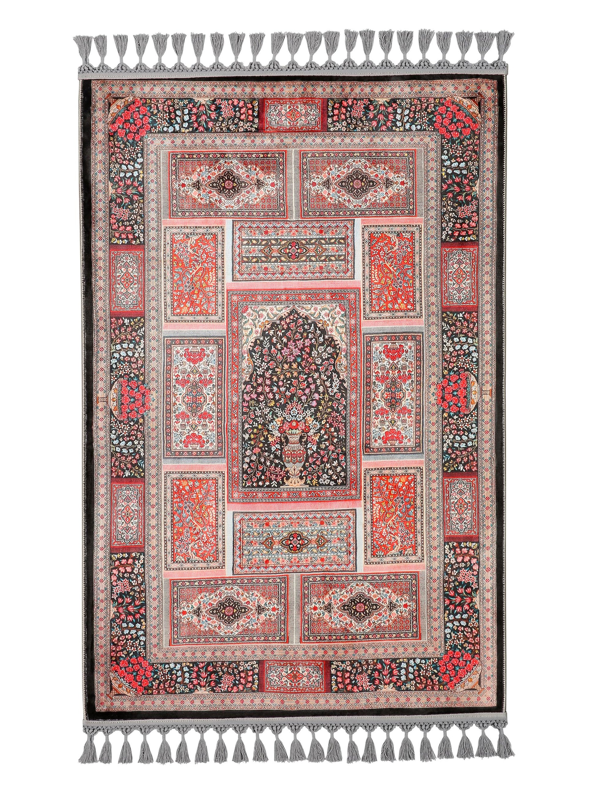 Turkish Prayer Rug, Ottoman Design, Soft Muslim Prayer Mat