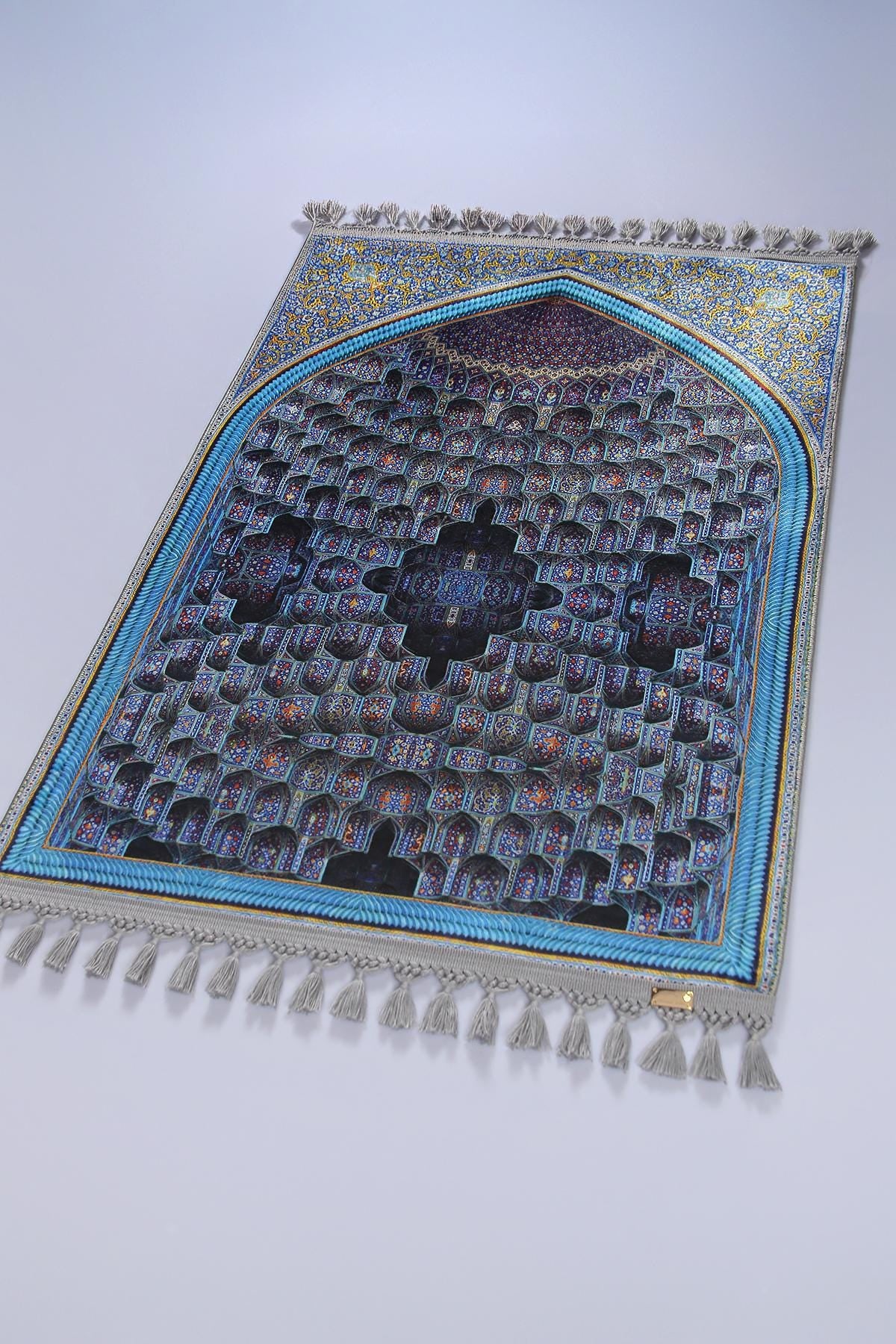 Turkish Prayer Rug, Ottoman Design Muslim Prayer Mat