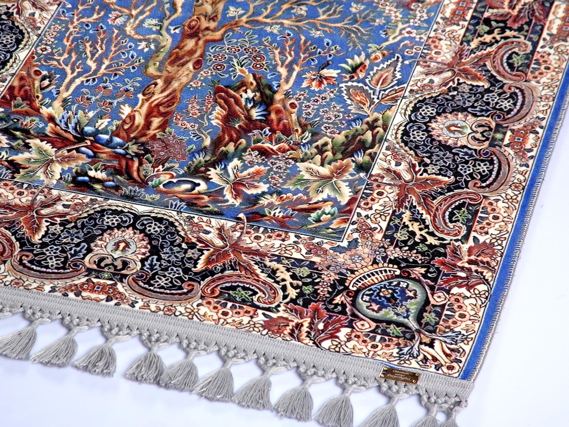 Turkish Prayer Rug, Soft Muslim Prayer Mat, Ottoman Design