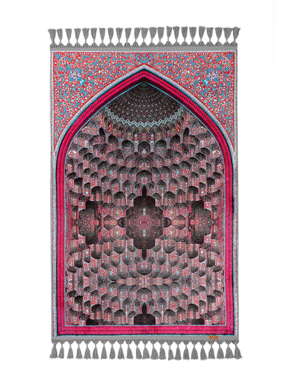 Turkish Prayer Rug, Ottoman Design, Soft Muslim Prayer Mat