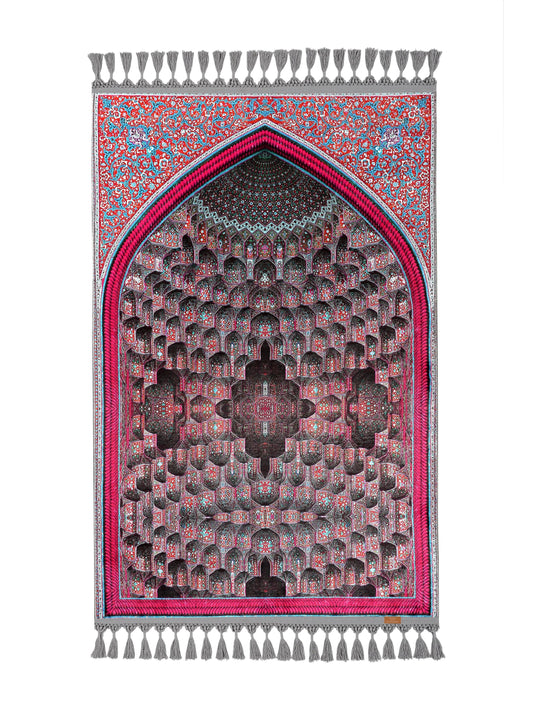 Turkish Prayer Rug, Ottoman Design, Soft Muslim Prayer Mat