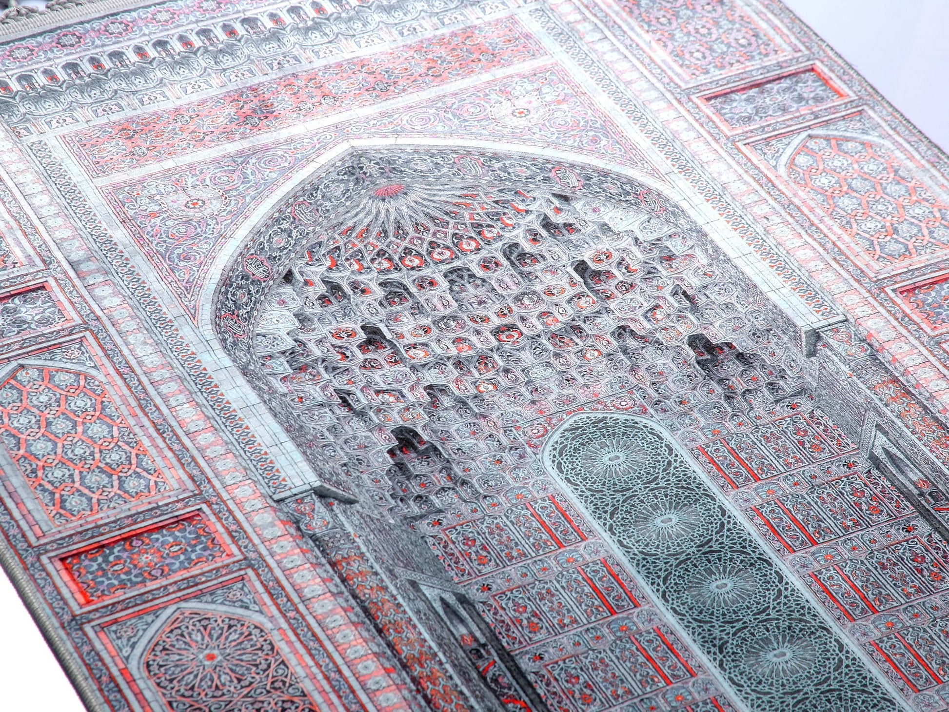 Turkish Prayer Rug, Ottoman Design, Soft Muslim Prayer Mat