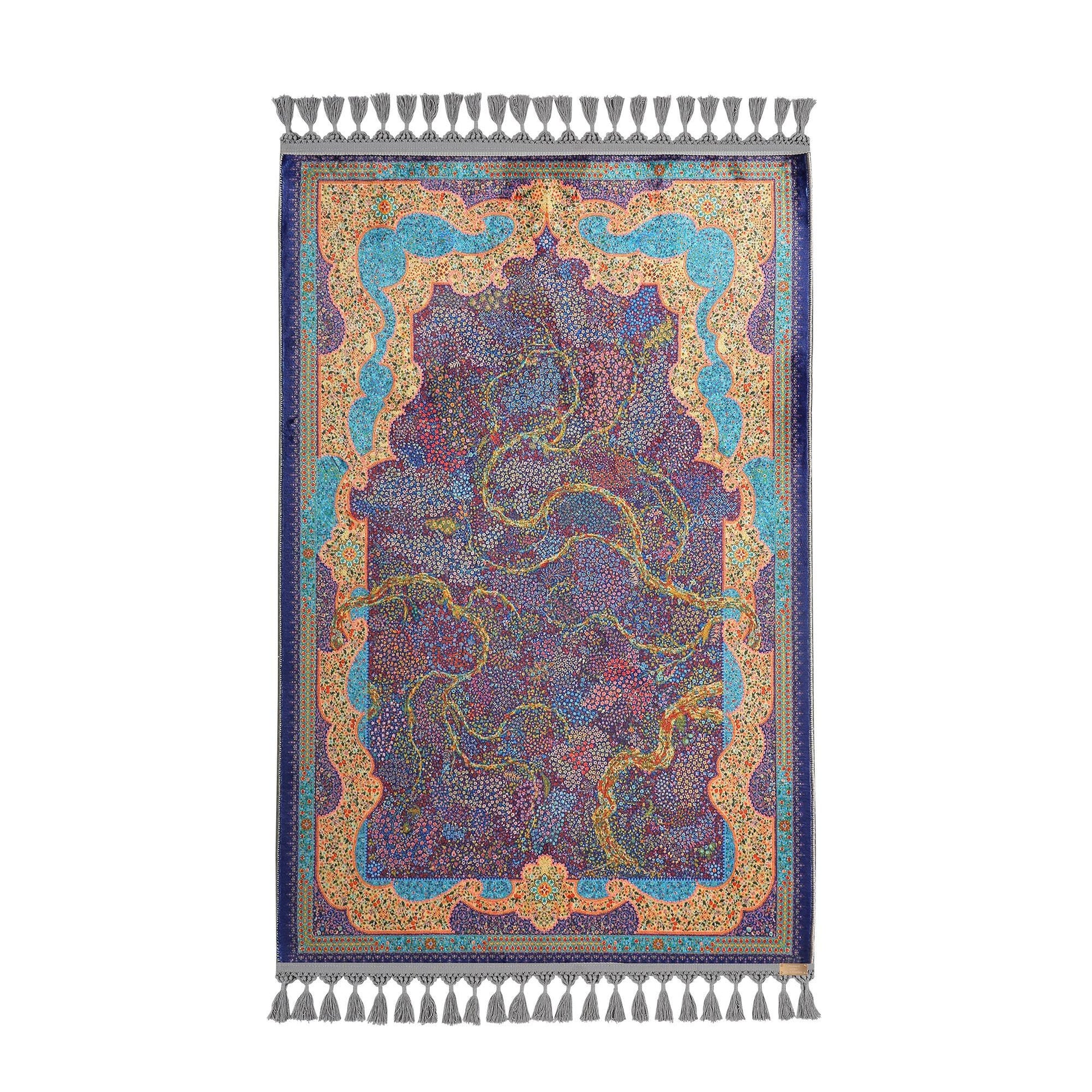 Turkish Prayer Rug, Ottoman Design, Soft Muslim Prayer Mat
