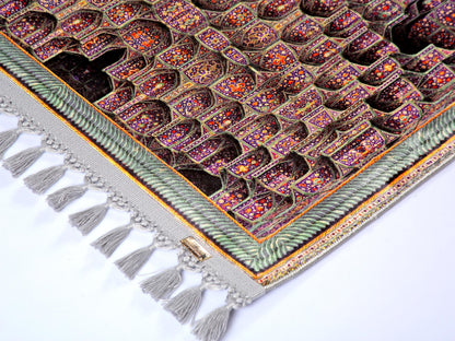 Turkish Prayer Rug, Ottoman Design, Soft Muslim Prayer Mat