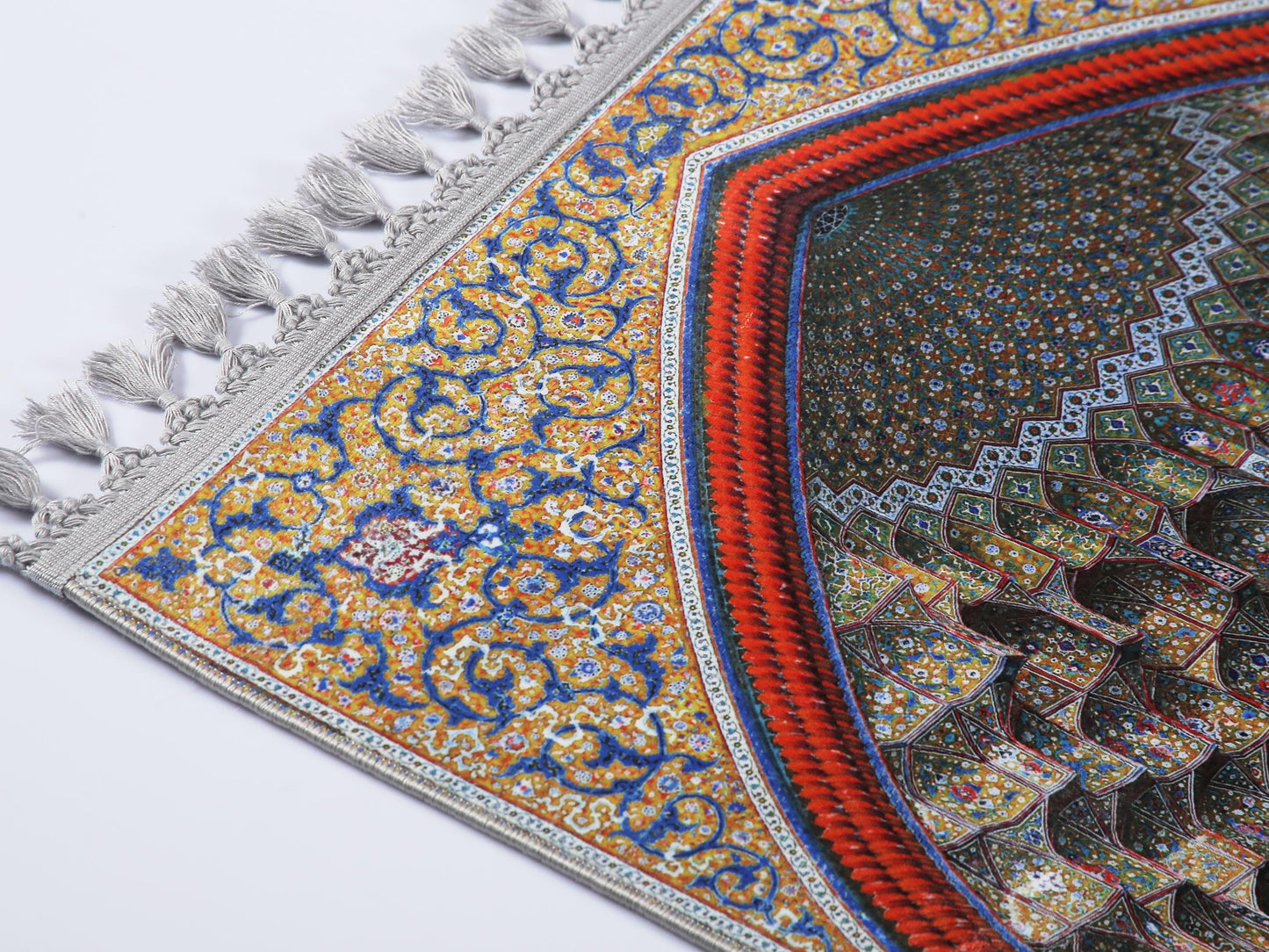 Turkish Prayer Rug, Ottoman Design, Soft Muslim Prayer Mat