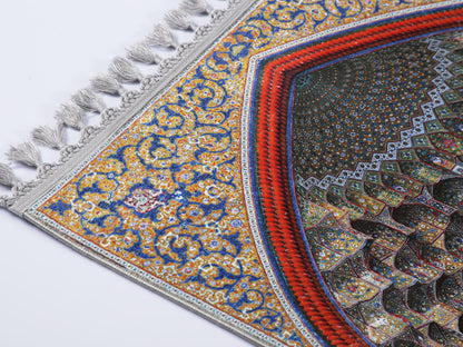 Turkish Prayer Rug, Ottoman Design, Soft Muslim Prayer Mat