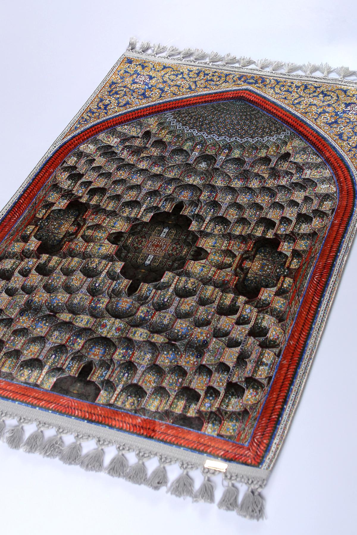 Turkish Prayer Rug, Ottoman Design, Soft Muslim Prayer Mat