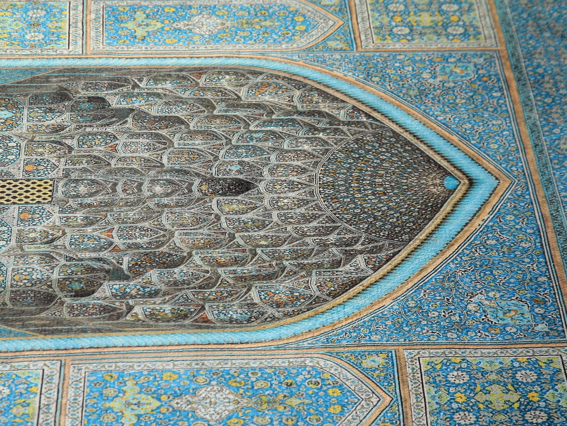 Turkish Prayer Rug, Ottoman Design, Soft Muslim Prayer Mat
