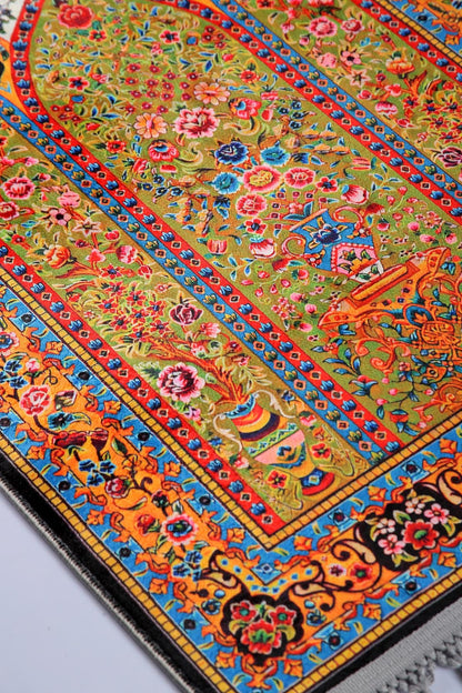 Turkish Prayer Rug, Traditional Ottoman Design, Muslim Prayer Mat