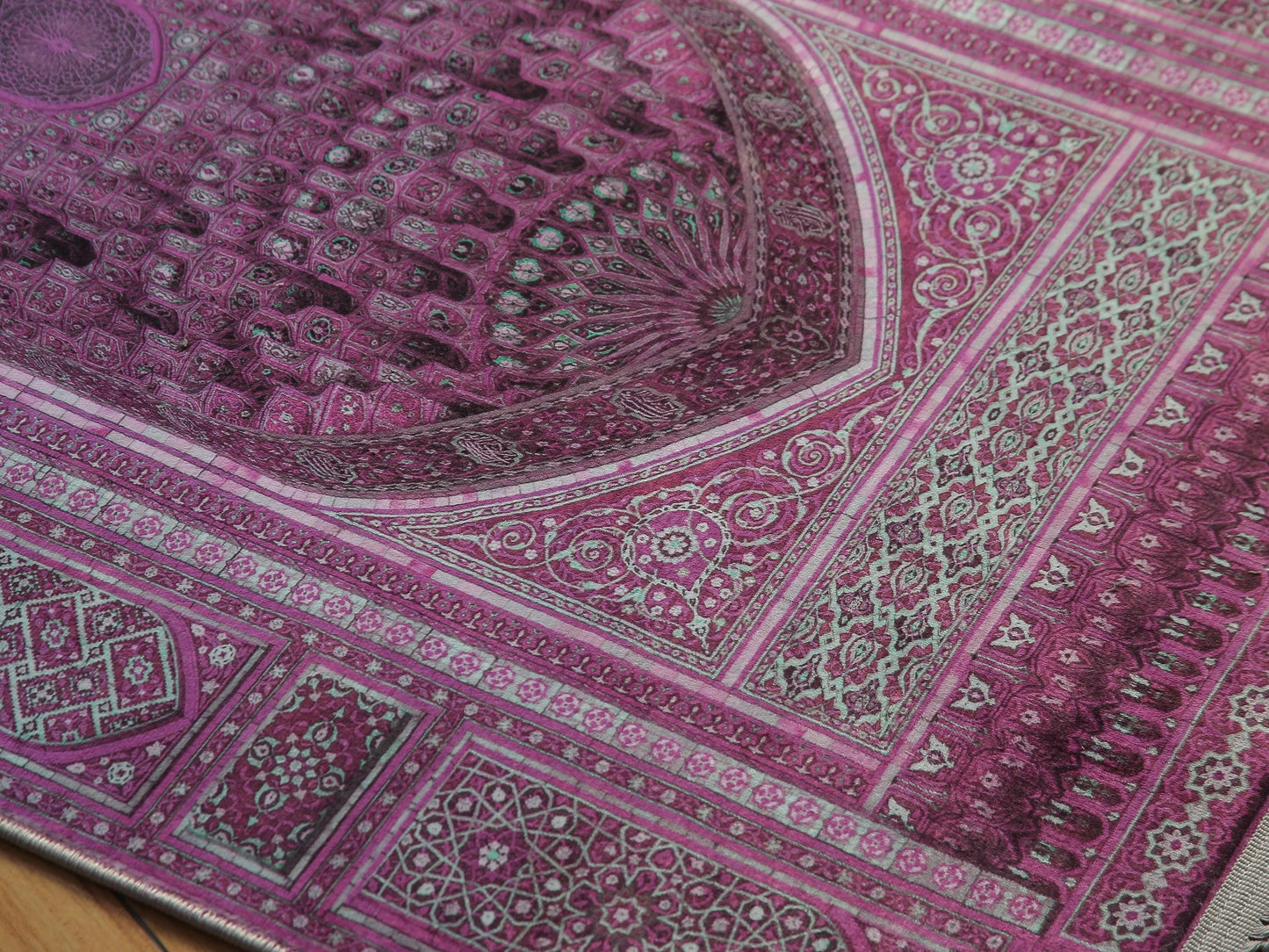 Turkish Prayer Rug, Ottoman Design, Soft Muslim Prayer Mat