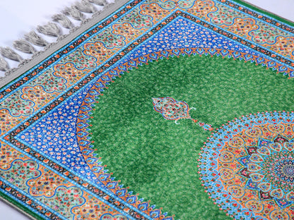 Turkish Prayer Rug, Ottoman Design, Soft Muslim Prayer Mat