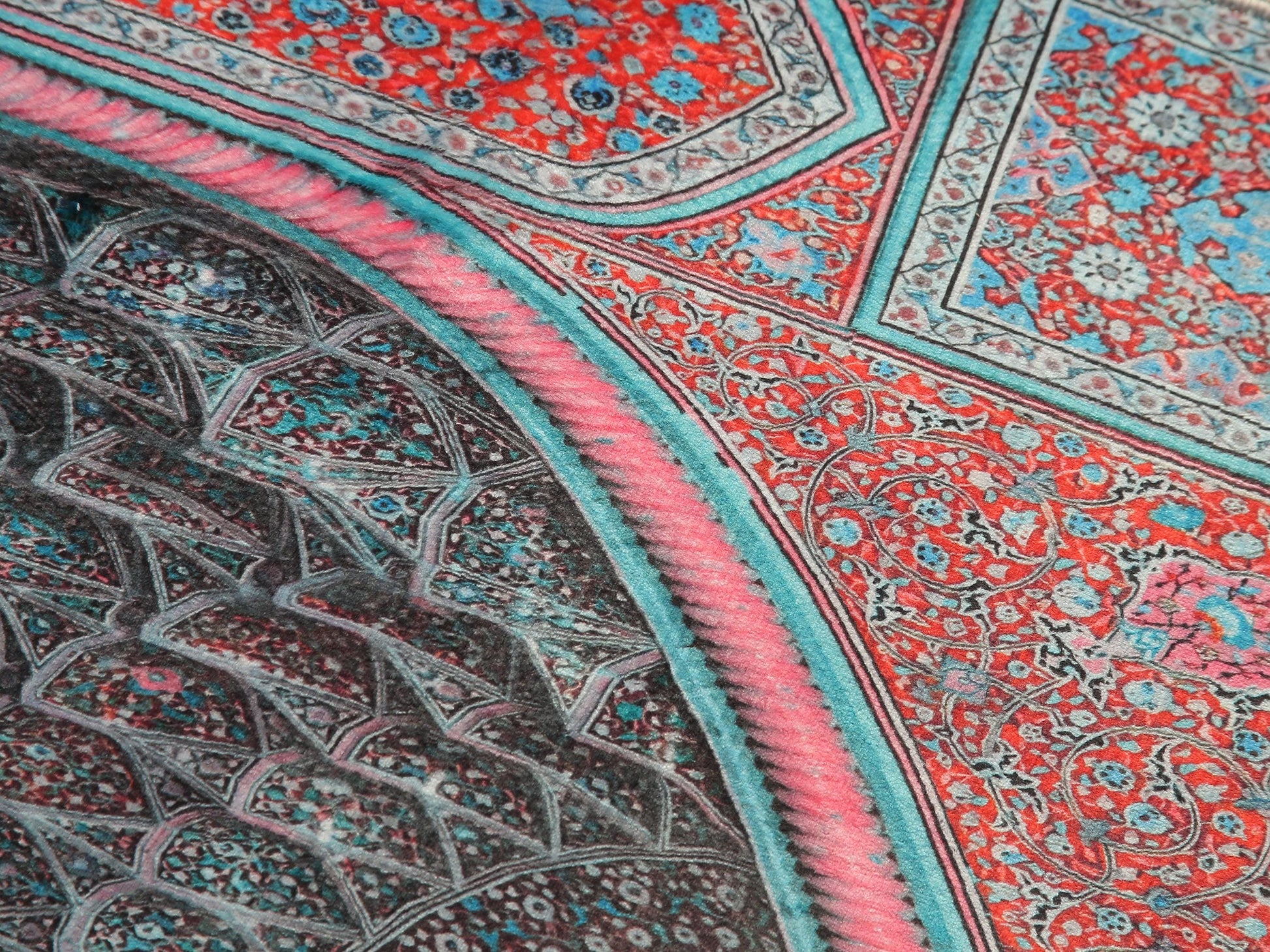Turkish Prayer Rug, Ottoman Design, Soft Muslim Prayer Mat