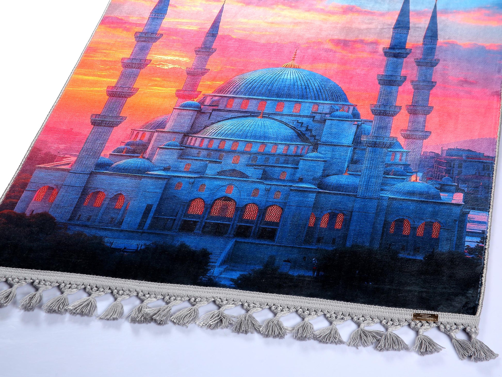 Turkish Prayer Rug, Ottoman Design, Soft Muslim Prayer Mat