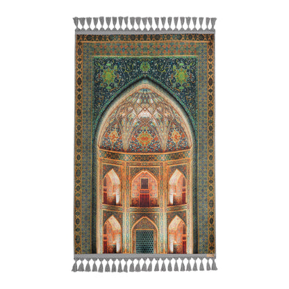Turkish Prayer Rug, Ottoman Design, Soft Muslim Prayer Mat