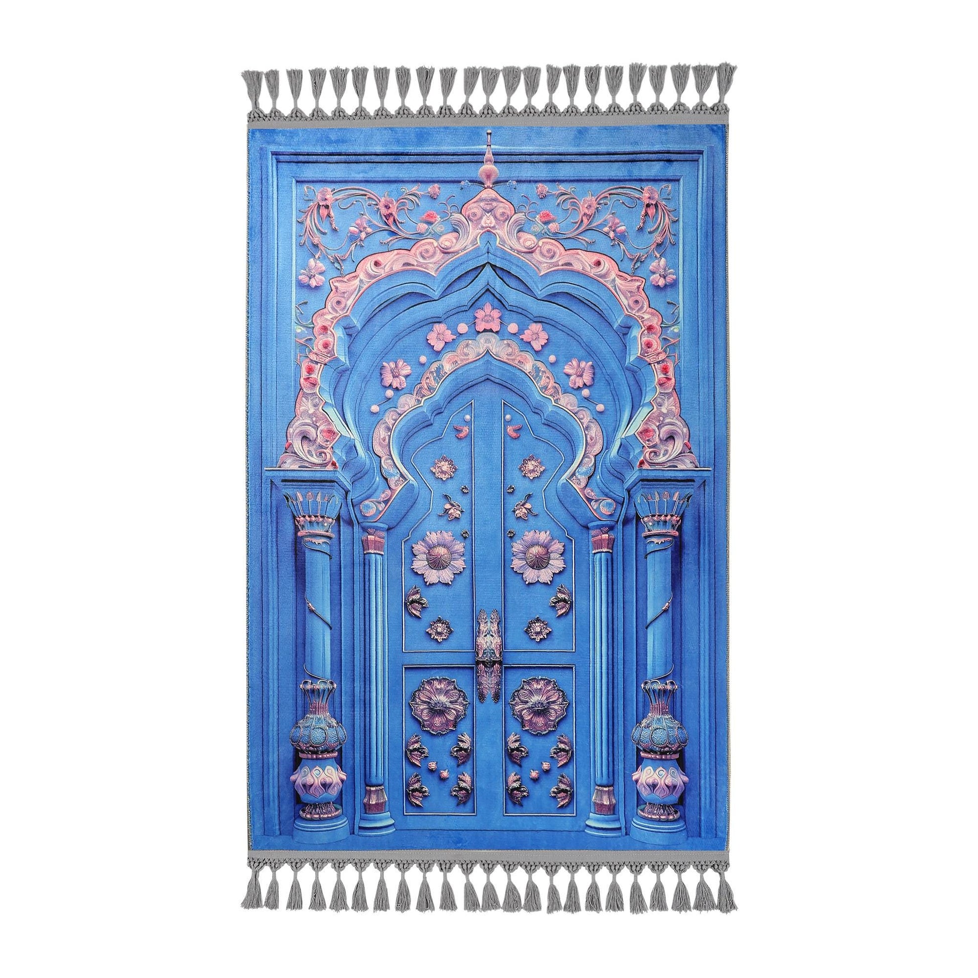 Turkish Prayer Rug, Ottoman Design, Soft Muslim Prayer Mat