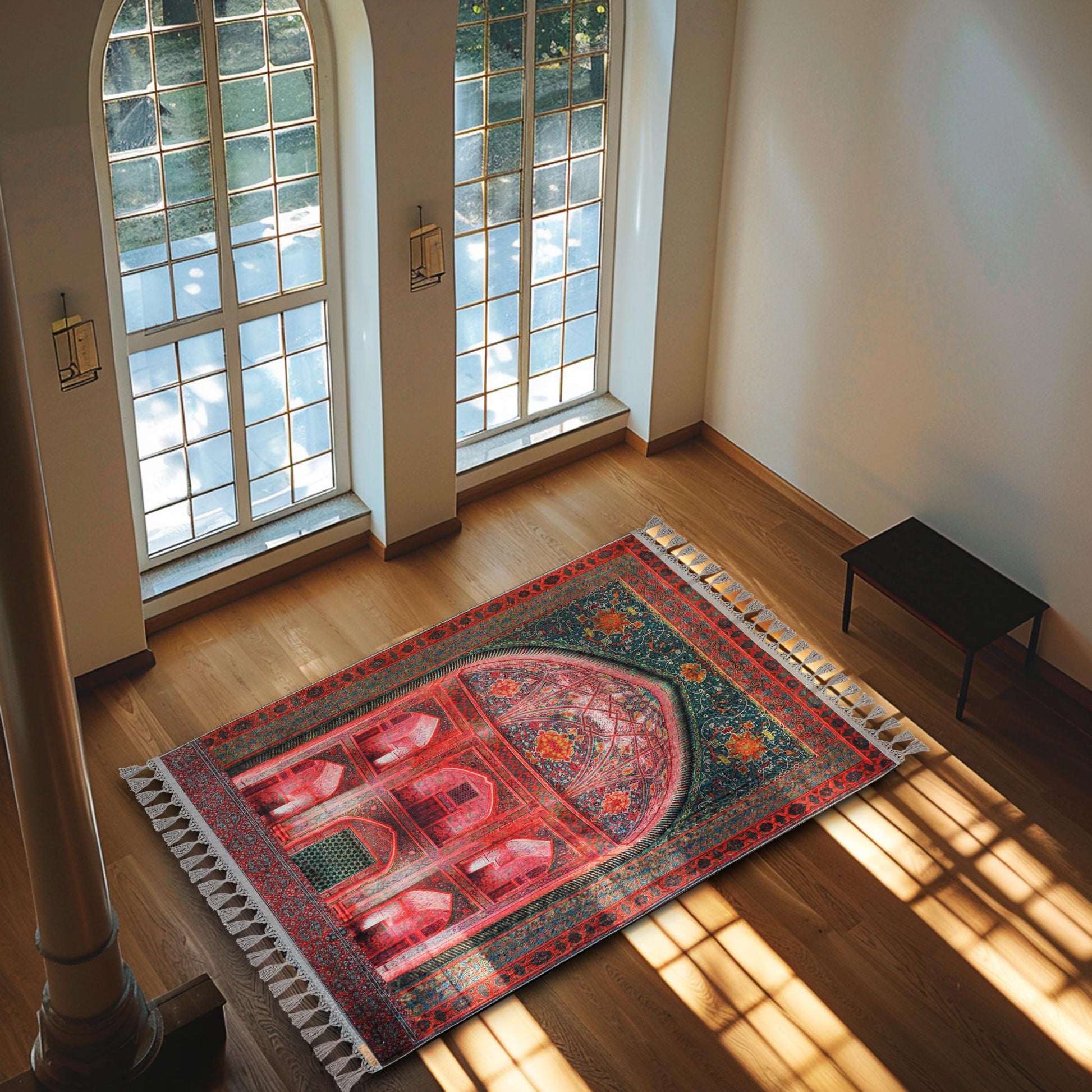 Prayer Carpet, Turkish Prayer Rug – Soft Muslim Prayer Mat with Traditional Ottoman Design, prayer rug, seccade, prayer mat, muslim rug