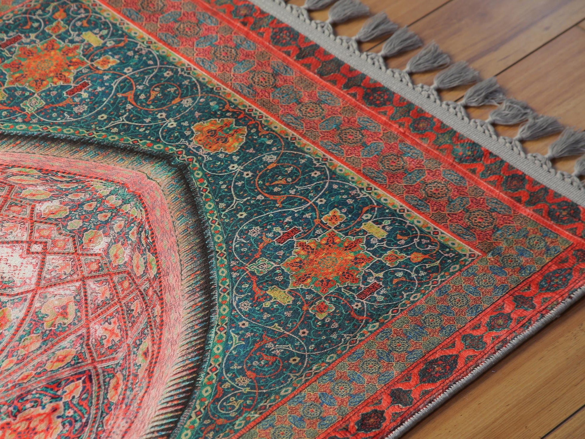 Prayer Carpet, Turkish Prayer Rug – Soft Muslim Prayer Mat with Traditional Ottoman Design, prayer rug, seccade, prayer mat, muslim rug