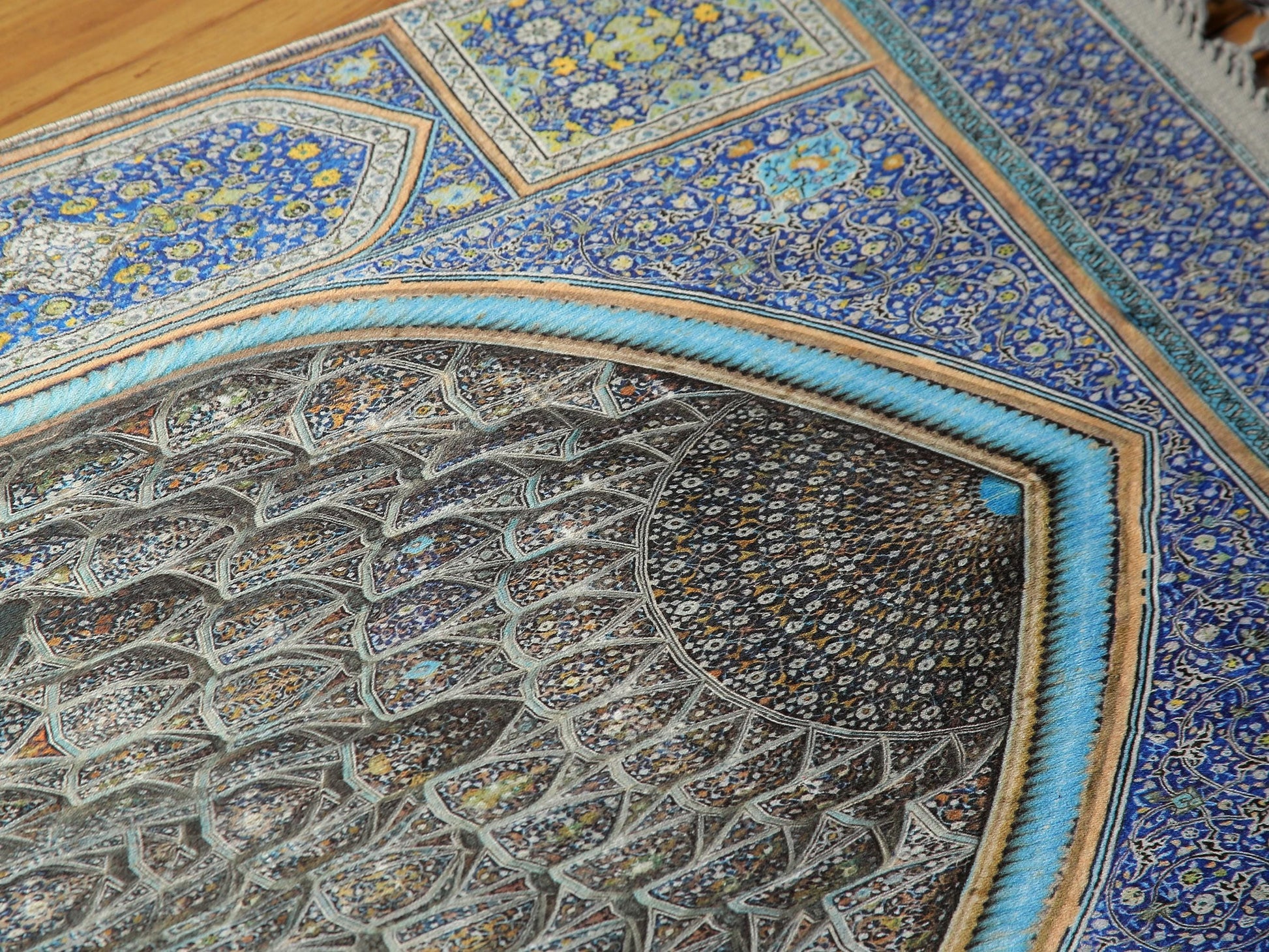 Turkish Prayer Rug, Ottoman Design, Soft Muslim Prayer Mat
