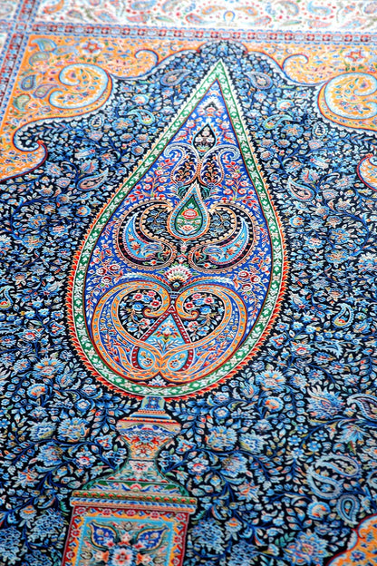 Turkish Prayer Rug, Ottoman Design, Soft Muslim Prayer Mat