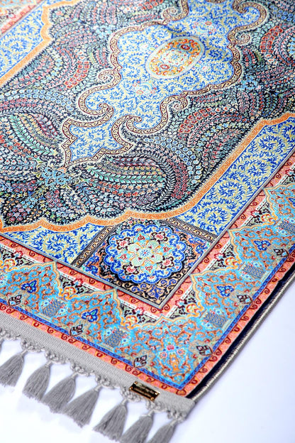 Turkish Prayer Rug, Ottoman Design, Soft Muslim Prayer Mat