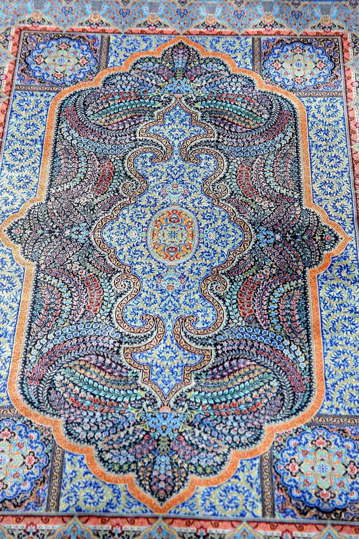 Turkish Prayer Rug, Ottoman Design, Soft Muslim Prayer Mat