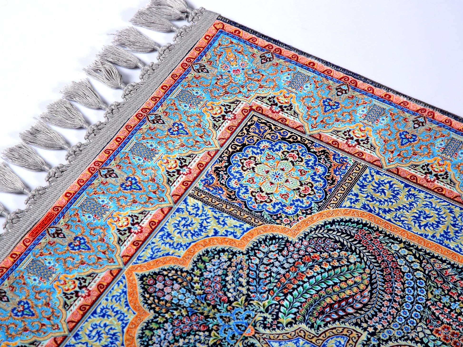 Turkish Prayer Rug, Ottoman Design, Soft Muslim Prayer Mat
