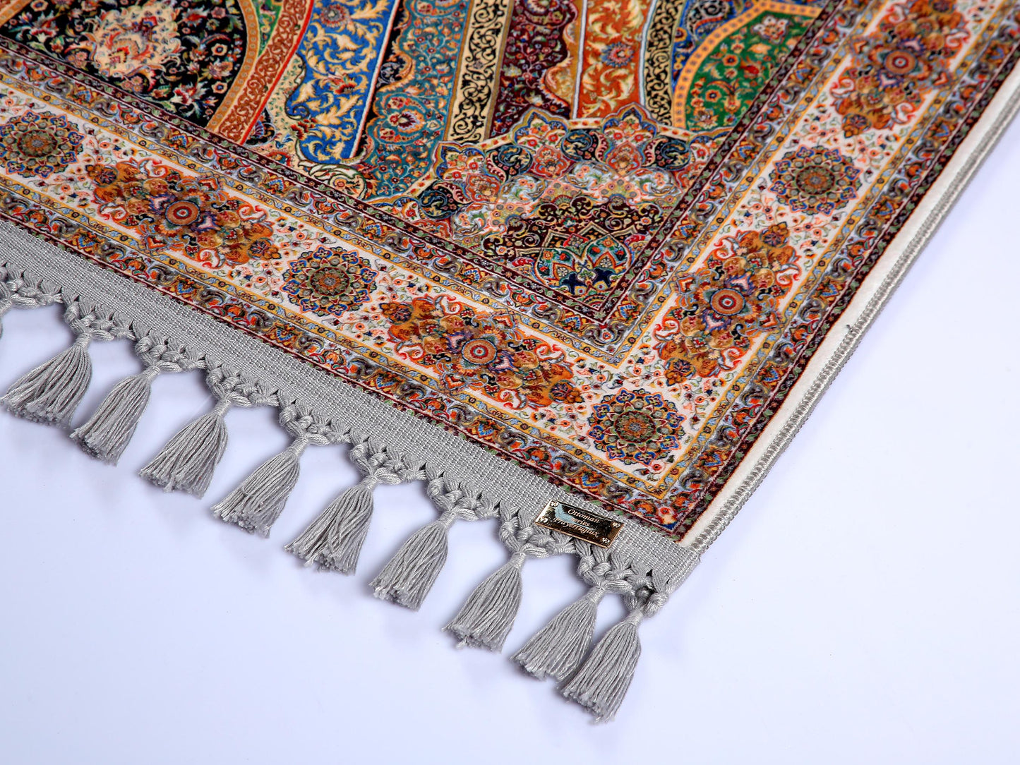 Turkish Prayer Rug, Soft Muslim Prayer Mat, Ottoman Design