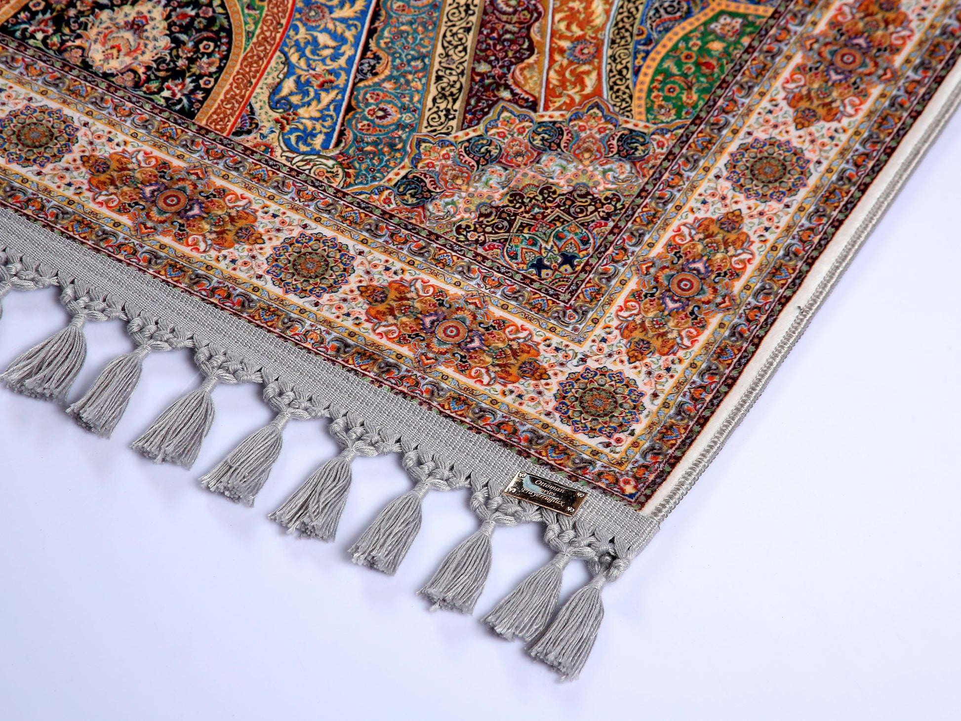 Turkish Prayer Rug, Soft Muslim Prayer Mat, Ottoman Design