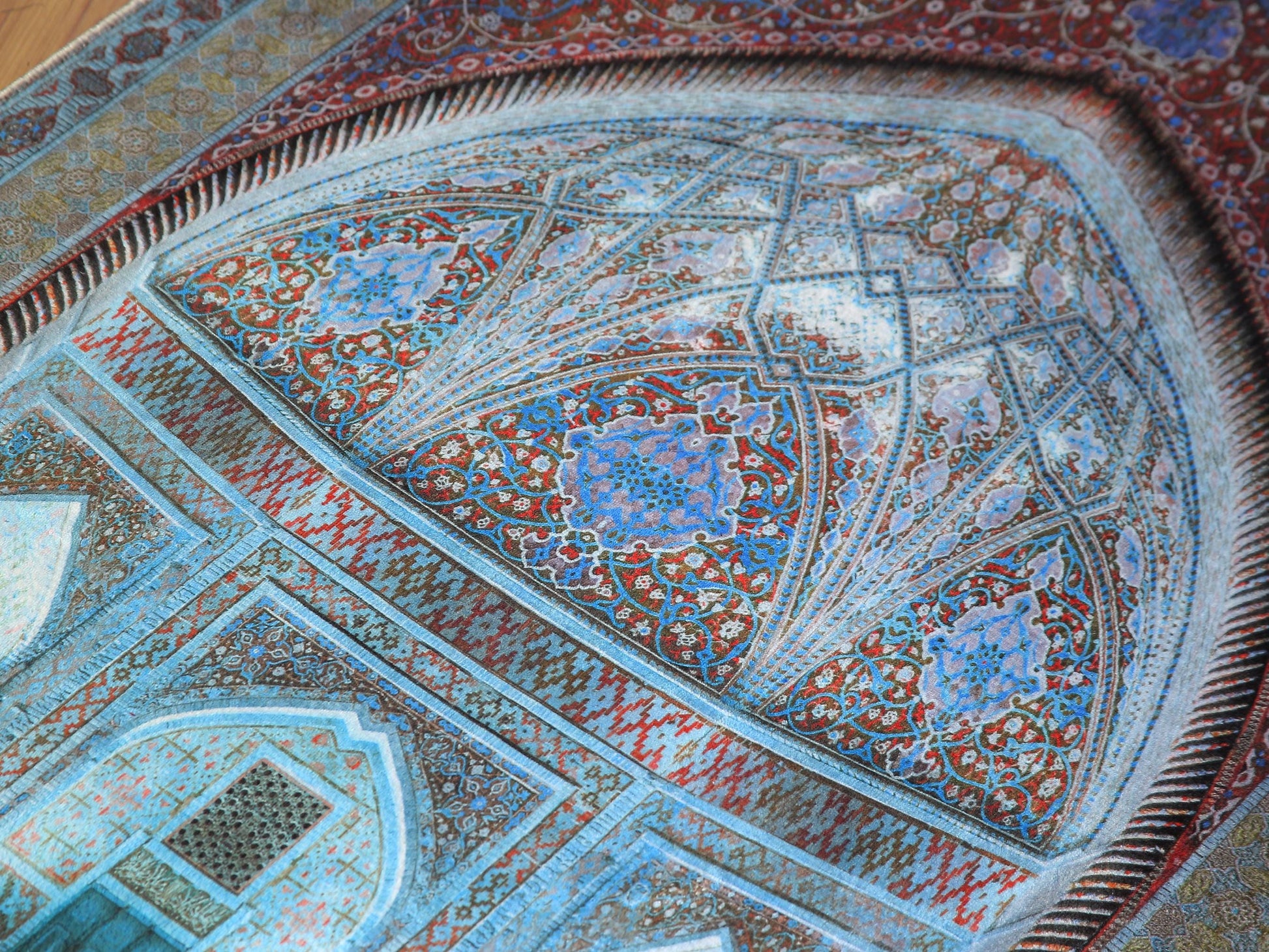 Turkish Prayer Rug, Soft Muslim Prayer Mat, Ottoman Design