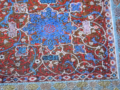 Turkish Prayer Rug, Soft Muslim Prayer Mat, Ottoman Design