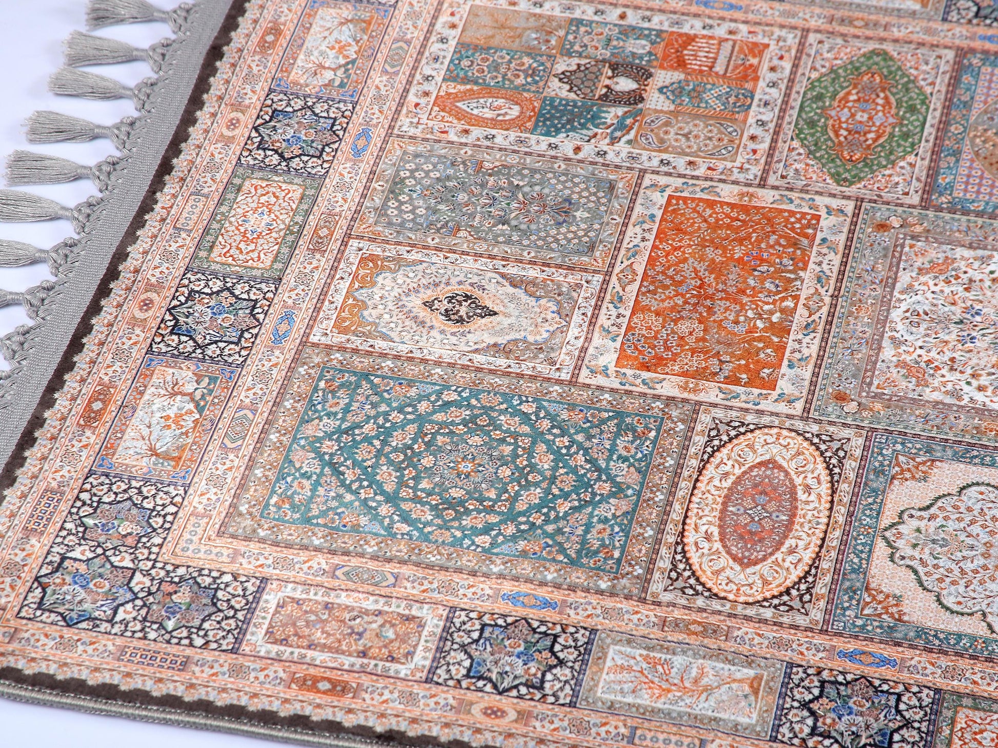 Turkish Prayer Rug, Soft Muslim Prayer Mat, Ottoman Design