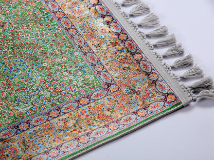 Turkish Prayer Rug, Ottoman Design Muslim Prayer Mat