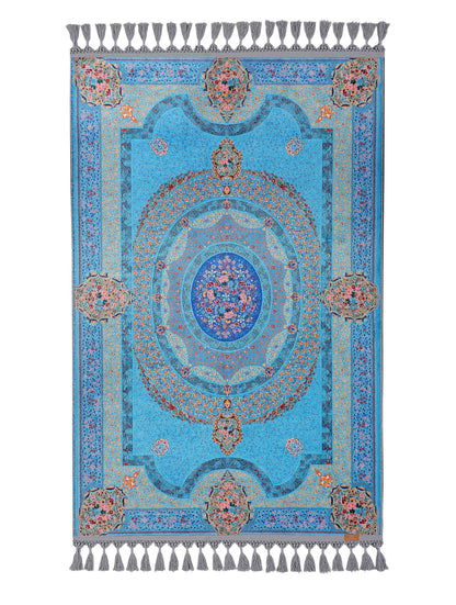 Turkish Prayer Rug, Soft Muslim Prayer Mat, Ottoman Design