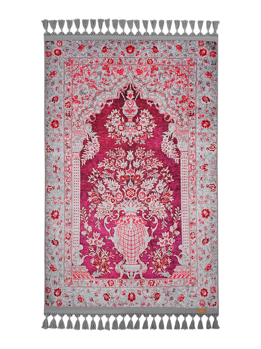 Turkish Prayer Rug, Ottoman Design Muslim Prayer Mat