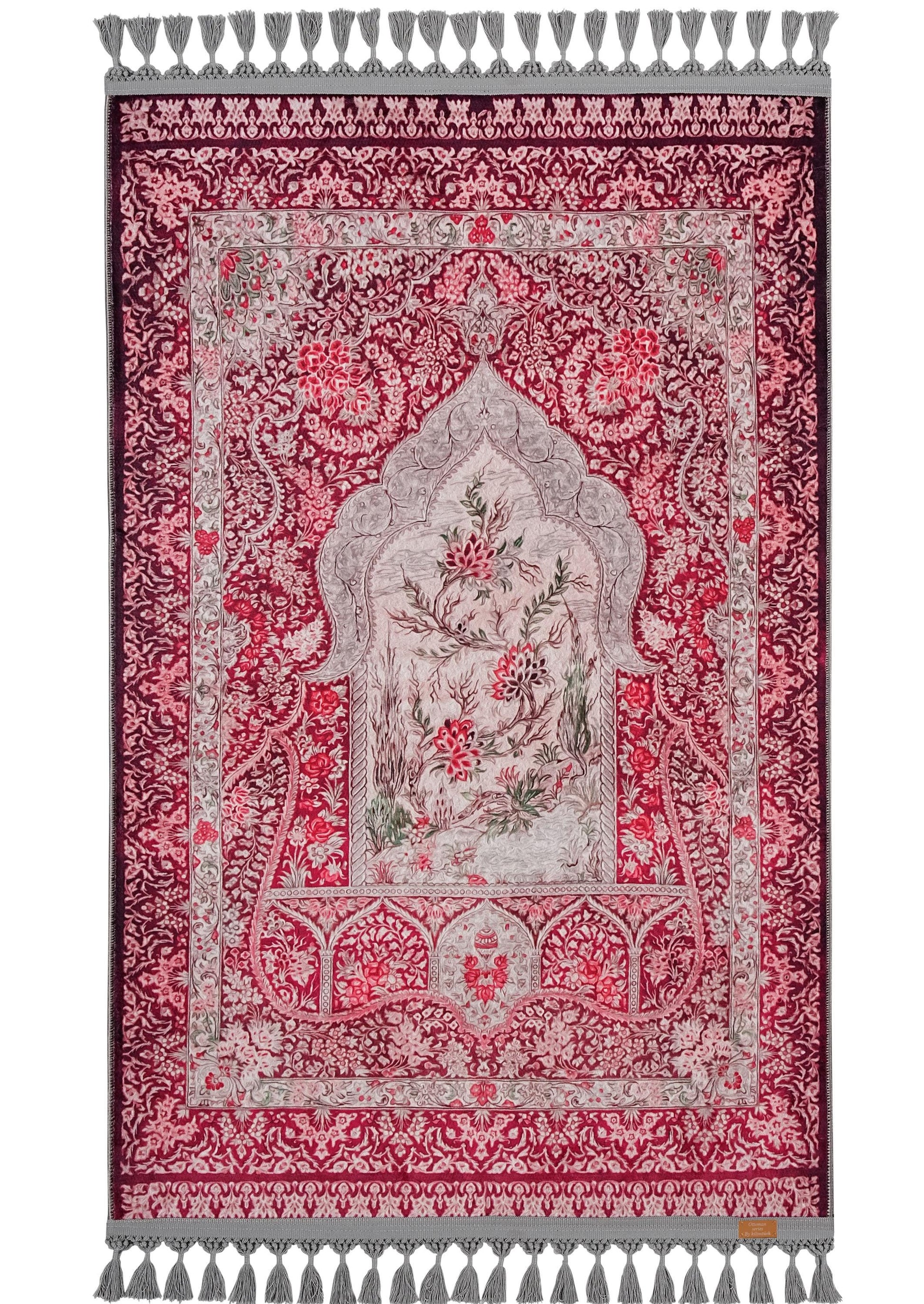 Turkish Prayer Rug, Ottoman Design, Soft Muslim Prayer Mat