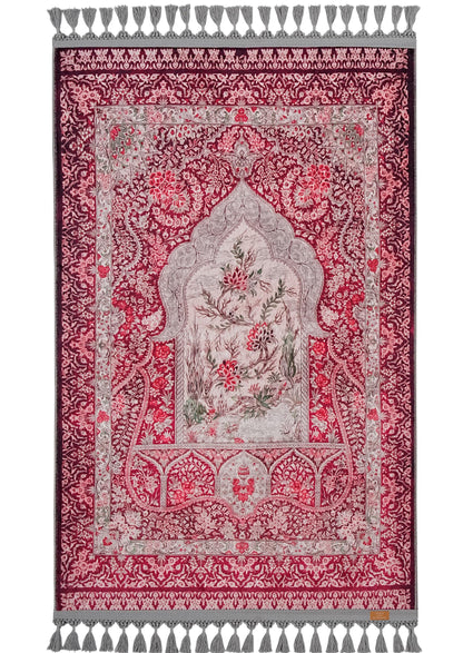 Turkish Prayer Rug, Ottoman Design, Soft Muslim Prayer Mat