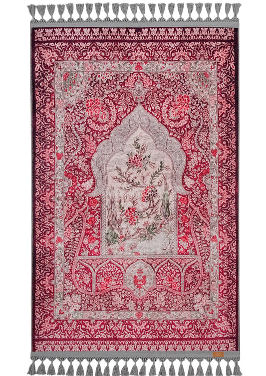 Turkish Prayer Rug, Ottoman Design, Soft Muslim Prayer Mat