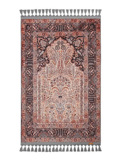 Turkish Prayer Rug, Soft Muslim Prayer Mat, Ottoman Design