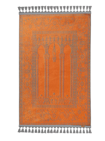 Turkish Prayer Rug, Soft Muslim Prayer Mat, Ottoman Design