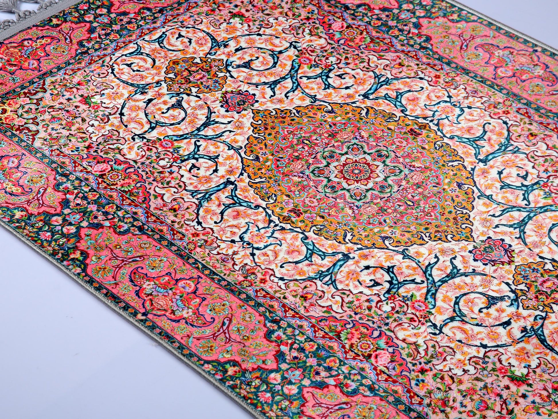 Turkish Prayer Rug, Ottoman Design, Soft Muslim Prayer Mat