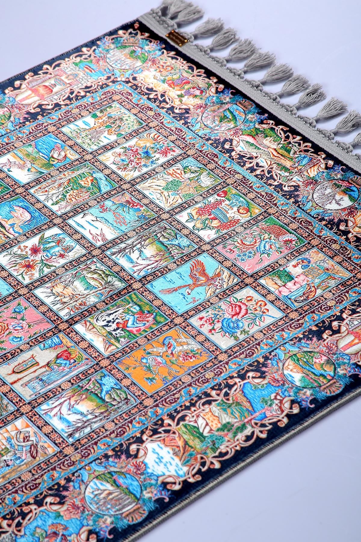 Turkish Prayer Rug, Soft Muslim Prayer Mat, Ottoman Design