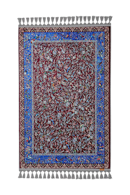 Turkish Prayer Rug, Soft Muslim Prayer Mat, Ottoman Design