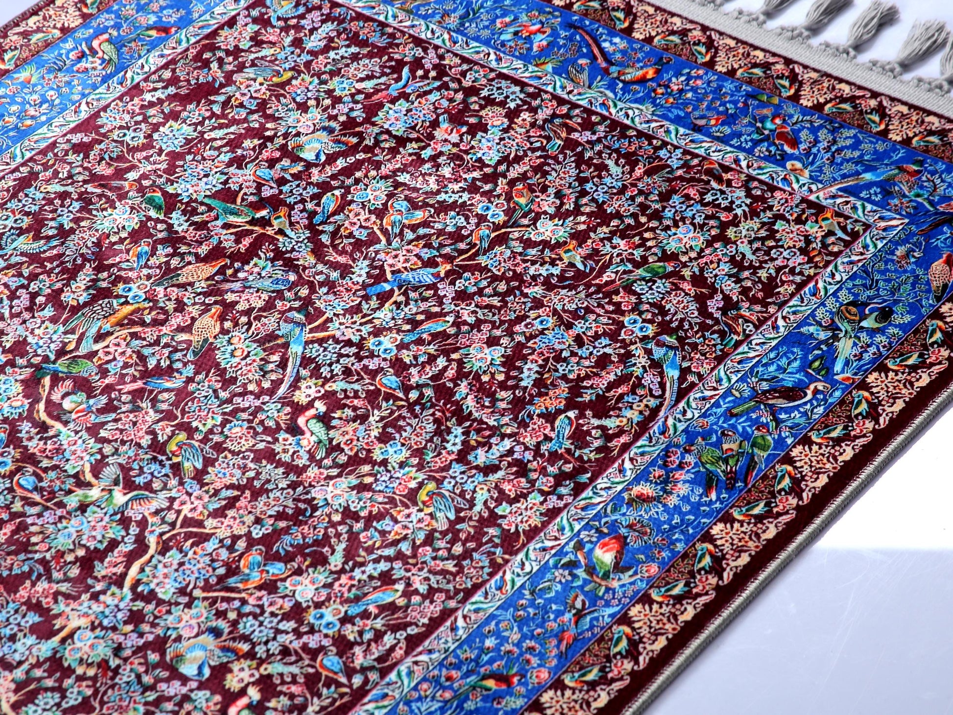 Turkish Prayer Rug, Soft Muslim Prayer Mat, Ottoman Design