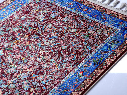 Turkish Prayer Rug, Soft Muslim Prayer Mat, Ottoman Design