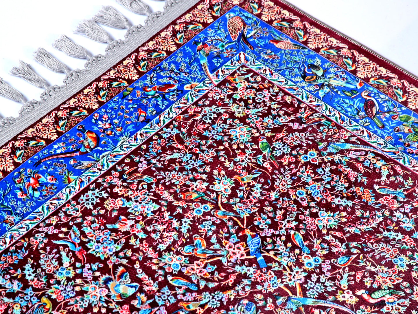 Turkish Prayer Rug, Soft Muslim Prayer Mat, Ottoman Design