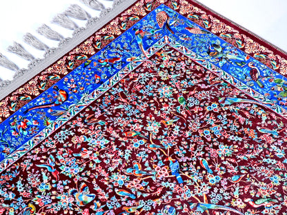 Turkish Prayer Rug, Soft Muslim Prayer Mat, Ottoman Design