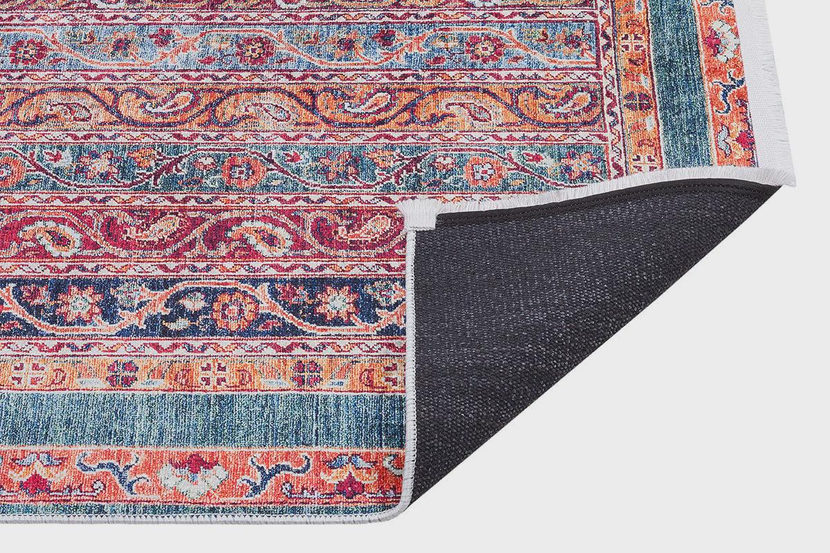 Vintage Red oriental Rug: Washable Living Room Carpet